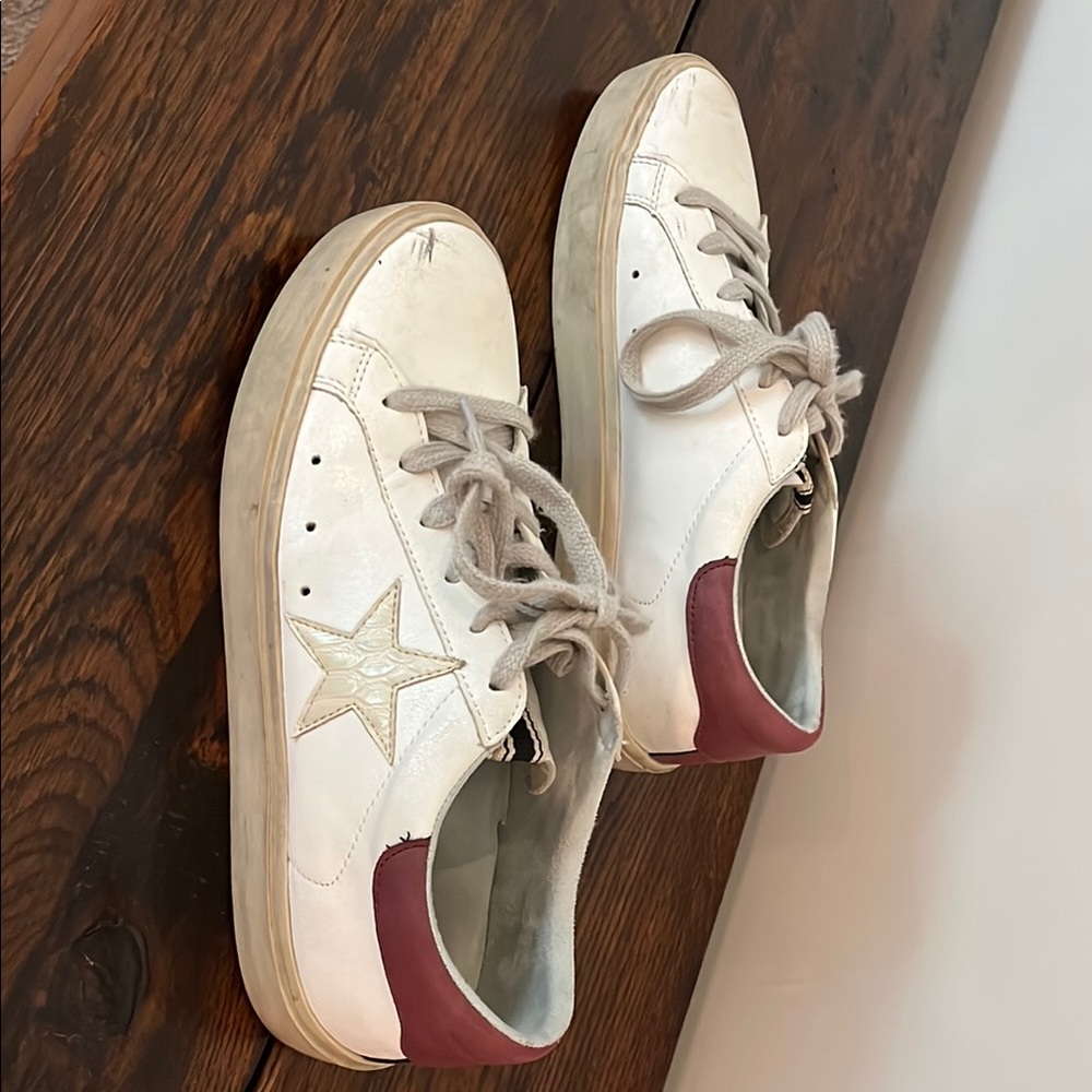 White Sneakers with Star Detail